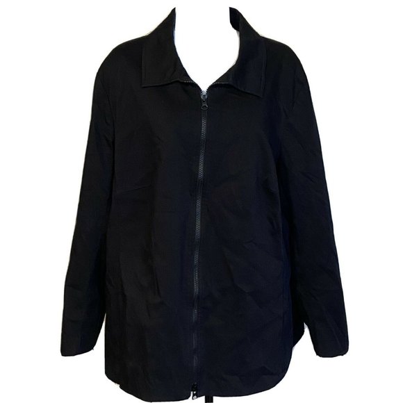 Worthington black stretch zip jacket size 20 W - Picture 1 of 11